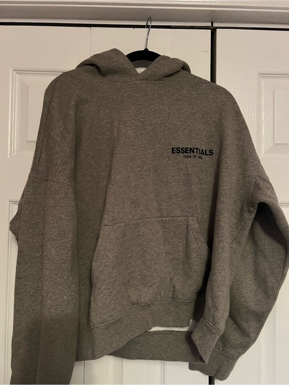 Essentials Men’s Heather Gray Pullover Hoodie